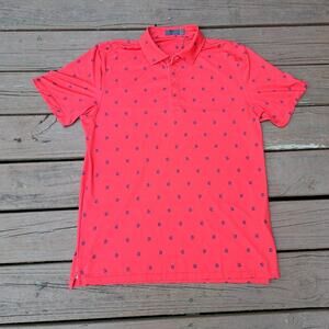 G/FORE Men’s Golf Polo Shirt XL Red Blue Short Sleeve